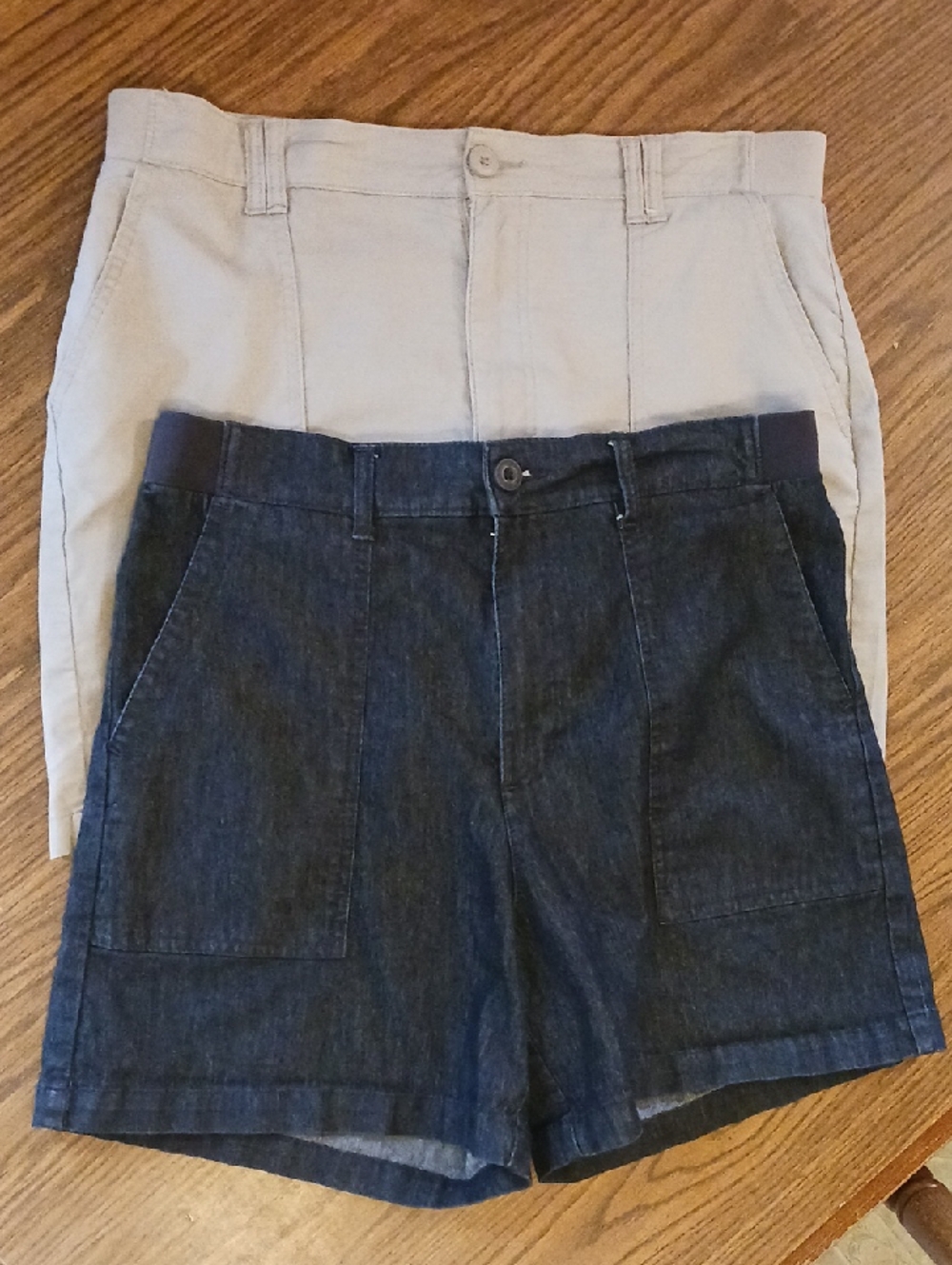 TWO PIECES Lee Brand Denim Shorts/khaki Skort Size 14